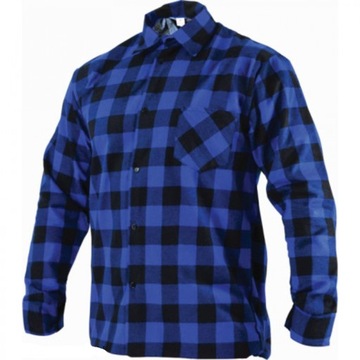 KOSZULA FLANELOWA 'SQUARE' NIEBIESKA 'XL' STALCO