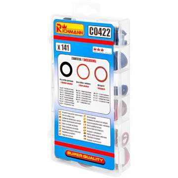 НАБОР РЕЗИНОВЫХ ПРОКЛАДОК И САНТЕХНИЧЕСКОГО КЛИНГЕРИТА 141 ШТ C0422 RICHMANN