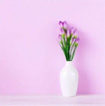 Crocus crocus Искусственный букет крокусов в травяной пружинной композиции