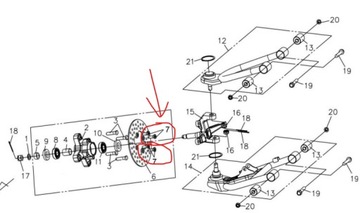 БОЛТ ТОРМОЗНОГО ДИСКА Quad ETON E-TON Vector 300cc