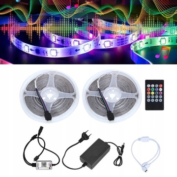 ВОДОНЕПРОНИЦАЕМЫЙ ХОЛОДНЫЙ БЕЛЫЙ СВЕТОДИОД 10М + ПОЛОСКА ПИТАНИЯ