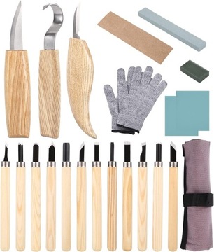 DŁUTA CIESIELSKIE STOLARSKIE RZEŹBIARSKIE ZESTAW 22 Elementy