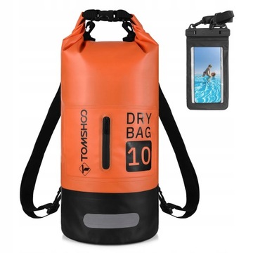 Rafting Wodoodporna Torba Pomarańczowa 10L