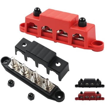 LISTWA BLOK MASY BUSBAR 12V 250A SRUBY 4 x M8, 2sztuk