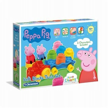 CLEMMY KLOCKI POCIĄG ŚWINKI PEPPY ŚWINKA PEPPA