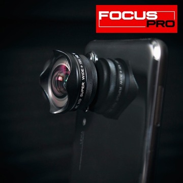 Focus PRO Obiektyw do Smartfona Telefonu MAKRO Szerokokątny 2w1 4K HD