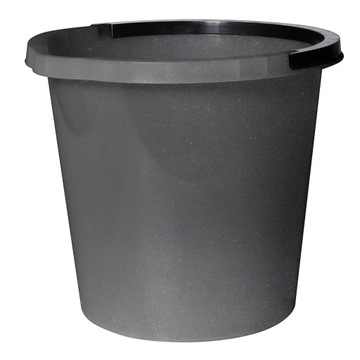 WIADRO PLASTIKOWE WIADERKO Z WYLEWKĄ 10 L SREBRNE