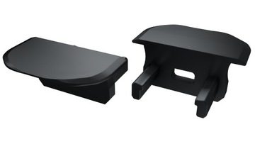 Zaślepka do profilu LED TYP B okrągła czarna kpl