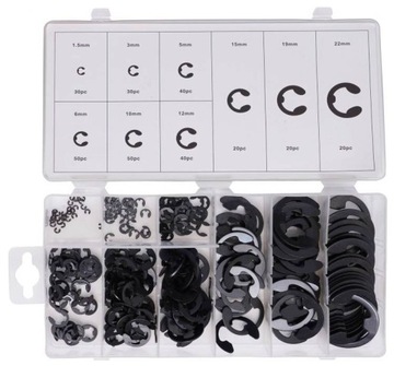 Zestaw do mocowania pierścieni zabezpieczających e-clips 300szt. KD10484