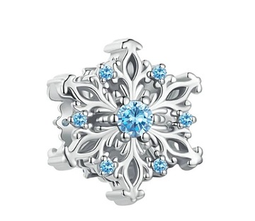 CHARMS ŚNIEŻYNKA ZAWIESZKA PŁATEK ŚNIEGU CHARMS ŚNIEG CHARMS ZIMA SREBRO