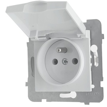 MODUŁ BIAŁY BEZ RAMKI GNIAZDO HERMETYCZNE