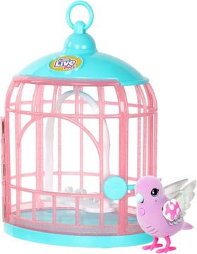 Little Live Pets Interaktywny Ptaszek w Klatce ćwierka powtarza