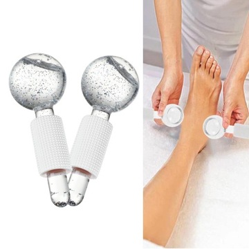 2 szt. Globusy Roller Ball Różowy Biały 13,5 x 5 c