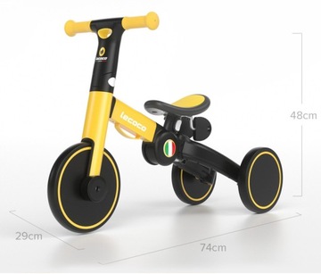 ROWEREK ROWER 4W1 TRÓJKOŁOWY DLA DZIECI NA PEDAŁY