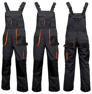 MOCNE Spodnie robocze OGRODNICZKI CLASSIC ORANGE WZMACNIANE OXFORD600