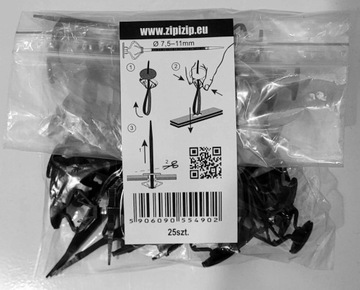 25x УНИВЕРСАЛЬНЫЙ АВТОМОБИЛЬНЫЙ ЗАЖИМ ZipiZip 7,5-11