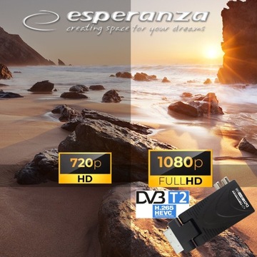 ДЕКОДЕР ЭФИРНОГО ТВ-ТЮНЕРА DVB-T2 HEVC H.265 HDMI