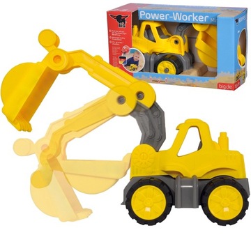 KOPARKA ŁADOWARKA ŁYŻKA SPYCHACZ BUDOWA PIASKU DOMU POWER WORKER MINI BIG