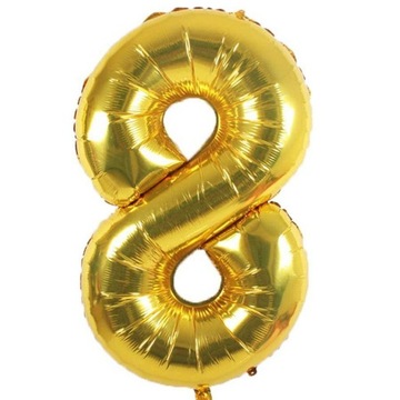 BALON FOLIOWY CYFRA 8 URODZINY BALONY GIGANT 106cm