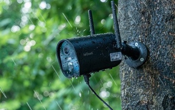 Уличная камера Аккумулятор WiFi IP 2K 3MPx 4xZoom Черный 64 ГБ для 15000 мАч