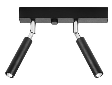 Plafon EYETECH 2 czarny nowoczesny do przepokoju i korytarza Sollux led