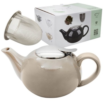 DZBANEK Z ZAPARZACZEM CZAJNIK IMBRYK KLASYCZNY 750 ML + sitko do herbaty