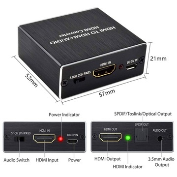 ЦИФРОВОЙ РАЗВЕТВИТЕЛЬ HDMI AUDIO 4K OZVAVZK
