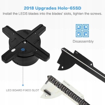 Мультимедийная рекламная светодиодная 3D голограмма 50см