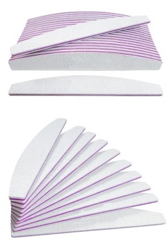 Пилочка для ногтей 100/180 BOAT HALF MOON ZEBRA НАБОР ИЗ 10 ШТ. ДВУХСТОРОННИХ