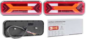 2X Lampa tylna zespolona DYNAMICZNY LED 12V24V IP67 PIĘKNE PRZYCZEPA LAWETA