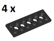 LEGO Black Technic Plate 2x6 32001 4szt
