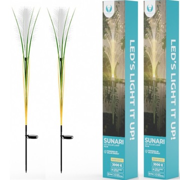 Zestaw pochodni solarnych 2 sztuki lampa solarna trawa pampasowa ozdobna