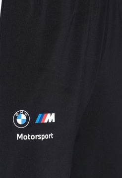 Puma BMW Motorsport spodnie dresowe męskie czarne bawełniane logo L