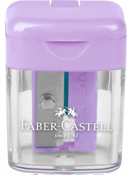 Temperówka strugaczka pojedyncza z pojemnikiem Faber-Castell PASTELOWA