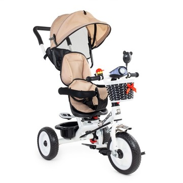 ДЕТСКАЯ ТРЕХКОЛЕСНАЯ ПРОГУЛКА-ПУШЕР 3-В-1 С КОЗЫРЕМ