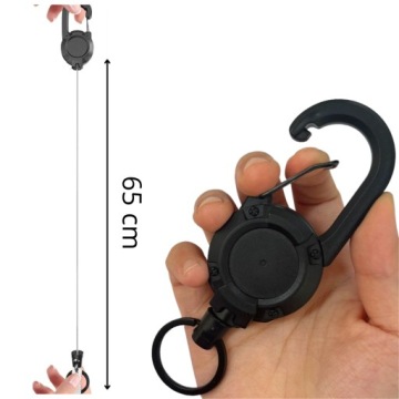 RETRAKTOR HEAVY DUTY стальной трос в свернутом виде для ключей, бейджа, брелка