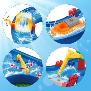 STOLIK TOR WODNY STATKI FIGURKI WATERPLAY BIG 39el.