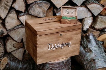 НАБОР РУСТИК, КОРОБКА КОНВЕРТ, СВАДЕБНАЯ КОРОБКА СО МХОМ