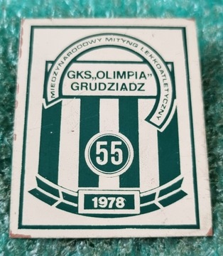 ODZNAKA GKS OLIMPIA GRUDZIĄDZ 55 LAT 1923-1978