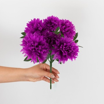 ИСКУССТВЕННЫЕ ЦВЕТЫ ХРИЗАНТЕМ большой БУКЕТ ИЗ 6 ИСКУССТВЕННЫХ ЦВЕТОВ ЦВЕТЫ С