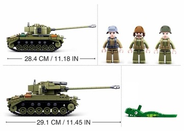 KLOCKI WOJSKO CZOŁG M26 PERSHING + LEGO BLASTERY