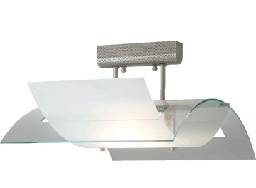 Żyrandol Lampa Nowoczesna Klosz Fale Metal Satyna