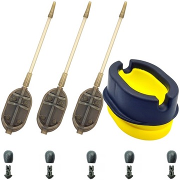 ZESTAW method feeder 3x Podajnik 60g SZYBKOZŁĄCZKA + FOREMKA