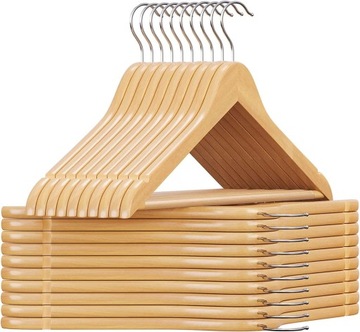 Komplet Drewnianych wieszaków udźwig do 5 kg obrotowe haczyki 20 szt