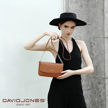 David Jones - Mała damska torba na ramię - Twarda PU Leather