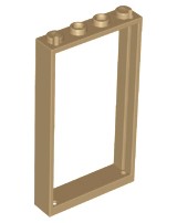 LEGO Frame Темно-коричневое стекло «Кафе» 1x4x6 60596 57895