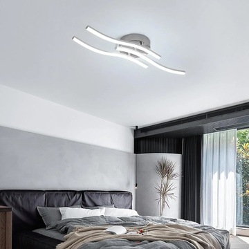 ПОТОЛОЧНЫЙ СВЕТИЛЬНИК, СВЕТОДИОДНАЯ ЛЮСТРА ХРОМ, СОВРЕМЕННЫЙ, 18ВТ, 6500К, ДЛЯ ГОСТИНОЙ