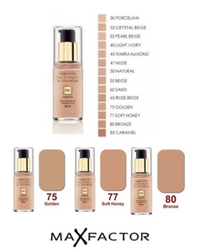 Max Factor Facefinity 3w1 podkład 77 Soft Honey