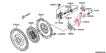 ВИЛКА SUBARU LEGACY OUTBACK, ПОВОД СЦЕПЛЕНИЯ, КРЫШКА
