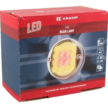 Lampa tylna zespolona okrągła 5-pinowa LED 12-24V